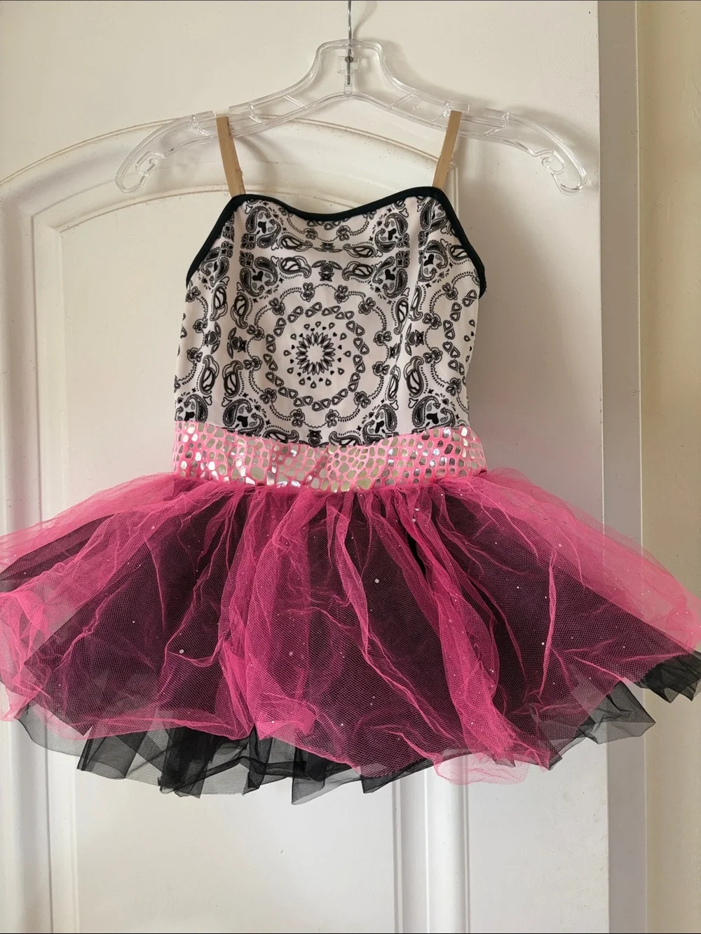 Dance tutu skirt onsie with adjustable straps